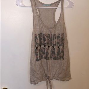 Graphic Tank w/Tie Knot